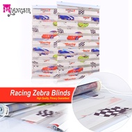 MYLANGSIR Racing Car Korea Zebra Blinds/Langsir Bidai Korea/Width 1.5 Feet To 8 Feet/Height 6 Feet &
