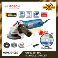 Bosch Grinder GWS750-100 Angle Grinder Machine 4" Grinder Bosch Original Bosch Grender Bosch Mesin P