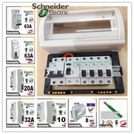 8 Way Distribution Box DB Schneider Full Set Single Phase 63a RCCB 0.1ma C/W MianSwitch 2Pole McB Foc Mcb Bar Coppper