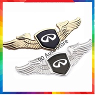 ‍ Modified Metal Car Front Hood Bonnet Sticker Automotive Angle Wings Emblem Badge Decal for Infinit