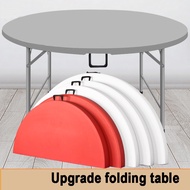 Foldable Round Table Plastic Large Dining Table With Chair Set