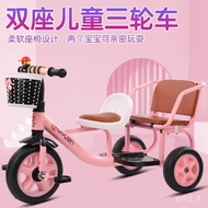 Factory Distribution Baby Stroller Children's Double Tricycle Bicycle Baby Twin Stroller Can Be Sent on Behalf