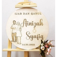 Wedding board customized engraved wood welcome board