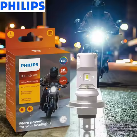 Philips HS1 LED Headlight Motor 6500K White Lamp LED Bright Motorcycle High Low Beam 12V PX43t Moto 