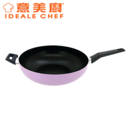 意美廚 - LAVENDER 陶瓷易潔單柄炒鍋 32 x 9cm / 5.2L - 粉紫色 (IC22232W)