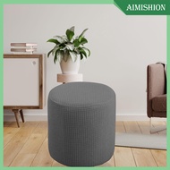 Aimishion bọc Ottoman tròn co giãn được bọc bảo vệ Ottoman đựng đồ trong phòng khách