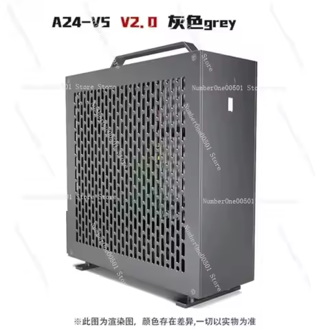 2024new Spot Lzmod mini A24-V5 2.0 dual slot single display 1u power supply itx chassis double-sided