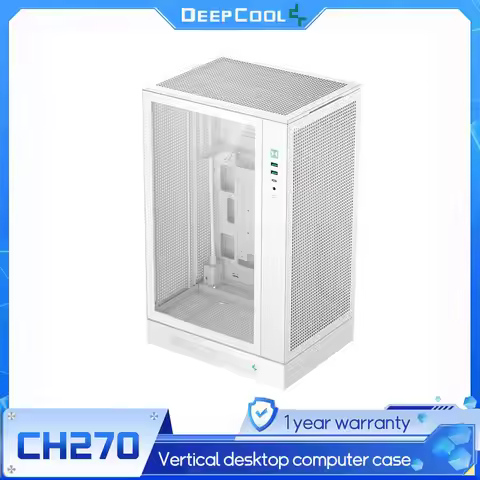 DEEPCOOL CH270 Vertical Chassis Side-Transparent Desktop Case Supports MATX Motherboard 360 Water-Co
