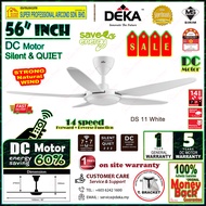 Deka Ceiling Fan DS 11 WH Remote Control Ceiling Fan 56 inch DC Motor 5 Blades Ceiling Fan ((7 speed Forwad &amp; 7 speed Reverse)) White