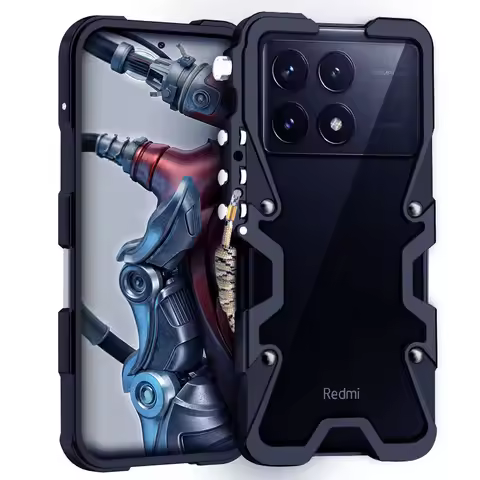 Metal Frame Shockproof Cover Poco F6 Pro Armor Screw For Poco F5 Pro Aluminium Bumper Cases Heavy Du