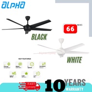 Alpha amaze 5b 66 inches black and white ceiling fan kipas 2025 best 8 speed remote control kipas