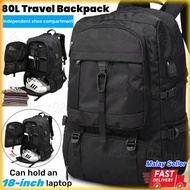 35L-80L Backpack Travel Men Waterproof Shoe Compartment Sports Hiking Expandable Bag Can Hold 18 Inc
