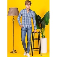 Áo sơ mi Caro Titishop SM1171 Xanh ( Luxury )