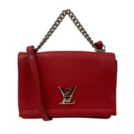 กระเป๋าสะพายไหล่ LOUIS VUITTON M51202 LockMe 2BB โลโก้ LV สีแดง มือสอง