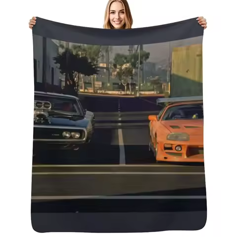 Fast & Furious JDM Aethsetic Throw Blanket For Sofa Thin Retros Summer Beddings Soft Beds Blanket