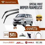 APV Car Frameless Wiper, Smooth, Anti-Sound, Pair of 2 Rights Kiri | APV Car Windshield Wiper | APV 