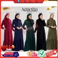 💎SNN S-3XL Dress Agnetha ByReefa Collection | Maroon | Navy Blue | Deep Green | Black | Olive Green