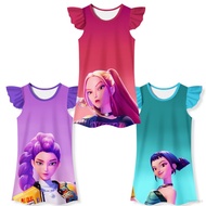 LZ60 kids Hunters Demon K-Pop ruffled dress cartoon HUNTR/X Rumi Mira Zoey house L60Z