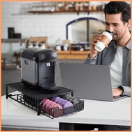 Coffee Pod Storage Drawer 60 Capacity Heavy-Duty Metal Wire Coffee Machine Organizer with Sliding Dr