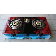 3 STOVE DAPUR GAS KACA