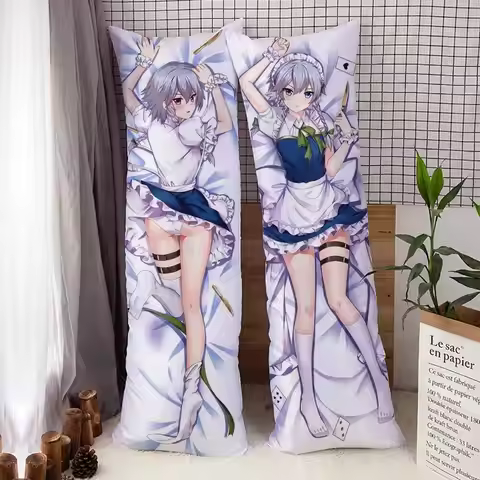 Anime Touhou Project Izayoi Sakuya Dakimakura Fullbody Case Double Side Printed DIY Pillow Cover Dec