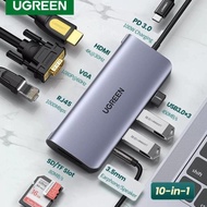 Ugreen Usb C 10 9 8 7 6 5 in 1 - Ugreen Type C Hub Usb Hdmi Vga Lan RJ
