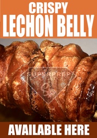 Laminated Signage - FOOD Available Here Sign Lechon Belly Litson Manok Inihaw na Bangus Inihaw na Li