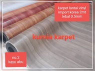 Karpet lantai Vinyl plastik Korea Lebar 200Cm HARGA Per1/2m (P 50cm x L 2m) tebal 0.5mm