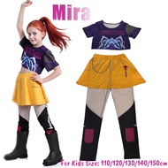 Kids K-Pop Demon Hunters Mira Costume Fancy Dress Cosplay Virtual Idol Movie Cosplay for Girls Kids 