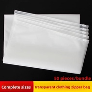 Thickened Transparent EVA Zipper Bag Frosted Self-Sealing Plastic Clothing Storage Packaging Bag for
