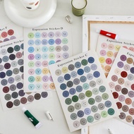 Smiley Dot Sticker Morandi Color Handbook Sealing Sticker