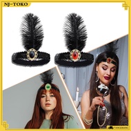 Gatsby Fur Hair Accessories Headband Dresscode Party Hijab Portable Gatsby Headwear Reusable