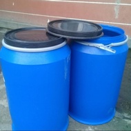 Drum Tong Tempat Sampah Plastik 200 Liter Tutup Lebar. Tangki Tandon Toren Air