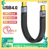 YOHII USB4.0 Cable, PD 240W 40Gbps USB C to Type C Cord, Professional E-Marker Chip 8K 60HZ Fast Cha