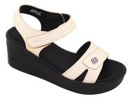 Sandal đế xuống nữ Bitas SYN.291 (Đen + Kem)