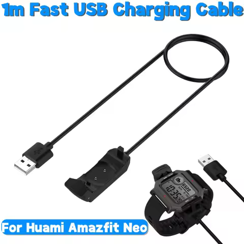 Fast USB Charging Cable Portable Charger Device Smart Watch Wireless Charging Cable for Amazfit Neo 