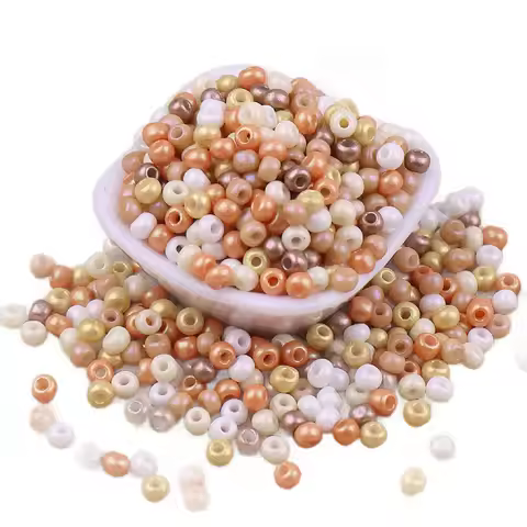 Super Excellent 2mm Color Retention Wear-resistant Pearl Color Glass Rice Beads DIY Hand-woven Cloth