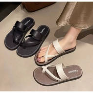 「KAEVE」korean simple fitflop falt slippers sandals for women