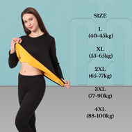 Hitchie 1Set Double Layer Woman Winter Sweater Heattech Korean Style Inner Baju Sejuk Fleece Thermal