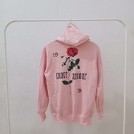 HM NEW FULL TAG MORE AMOUR PINK ROSE FLOWER HOODIE SWEATER ET HNM SALE