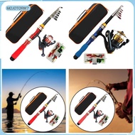 [mojotorw7] Telescopic Kids Fishing Rod with Reel Complete Mini Fishing Pole Set with Accessories fo