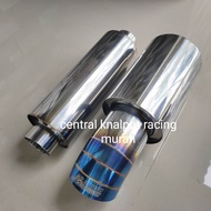 TERMURAH PAKET HEMAT KNALPOT RACING MOBIL JS RACING UJUNG BIRU PLUS RESONATOR. KNALPOT JS RACING UJU
