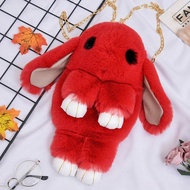 Rabbit Bag Plush Rabbit Bag Chain Rabbit Bag Plush Rabbit Bag Imitation Rex Rabbit Womens One Should