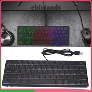 NOVOCCT Wired Gaming Keyboard, 64 Keys 3 Backlights Mini Keyboard, Portable Design Plug and Play  Ba