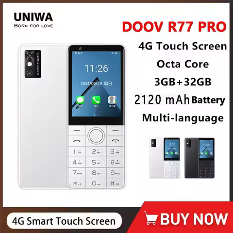 DOOV R77 Pro 4G Touch Screen Keypad Mobile Phone with 5MP Camera 2.8 Inch 3GB+32GB 2120mAh Smartphon