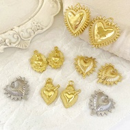 Gold and silver love pendant cross love and sword pendant materials diy handmade necklace earring ac