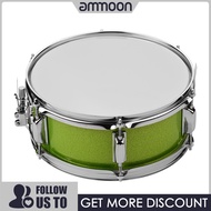 [ammoon]【HOT SALE】 12inch Snare Drum Head with Drumsticks for Student kids gift green