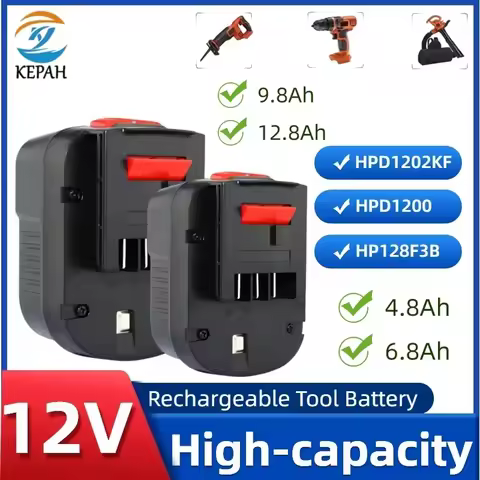 4800/6800/9800/12800mAh 12V For Ni-MH Drill Tools Battery A12 A12EX FSB12 FS120B A1712 HP HP12 Recha
