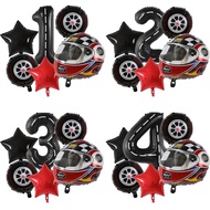 6pcs RACING NUMBER HELMET BALLOON PACKAGE