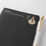 MIDORI 2026 Pocket Diary 手帳長形(月間) 歐吉桑